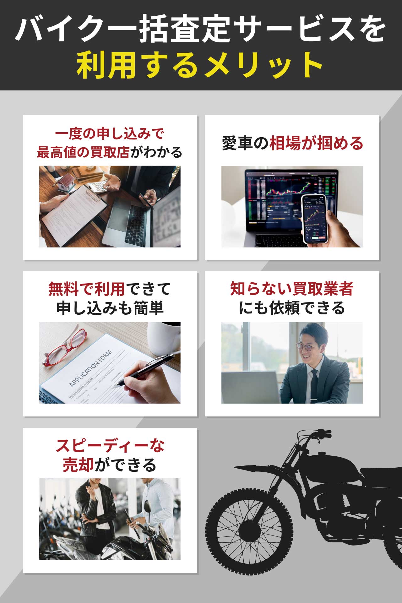 バイク一括査定サービスを利用するメリット