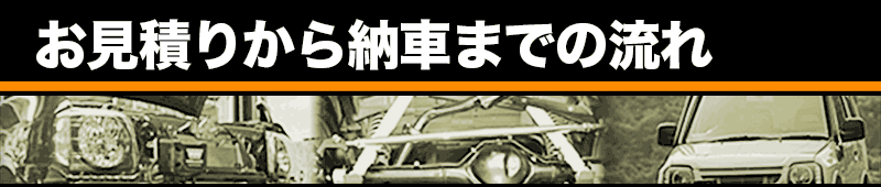 お見積りから納車までの流れ