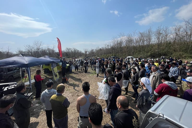 猿が島クリーンキャンペーンの模様