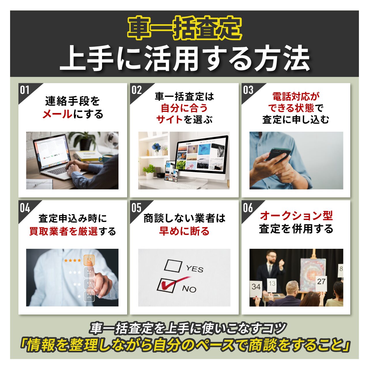 車一括査定を上手に活用する方法