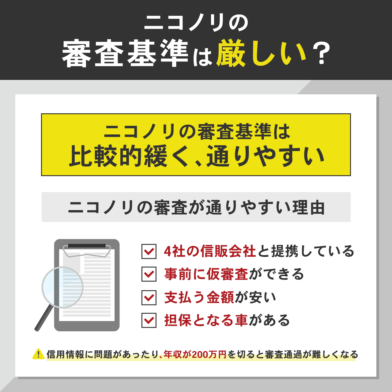 ニコノリの審査基準は厳しい？