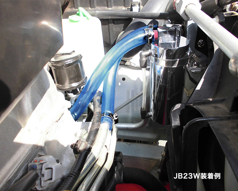 アルミ製オイルキャッチタンク（ジムニーJA71/JA11/JA12/JA22/JB23用）｜ジムニーコンプリートカー・カスタムパーツ販売  RV4ワイルドグース